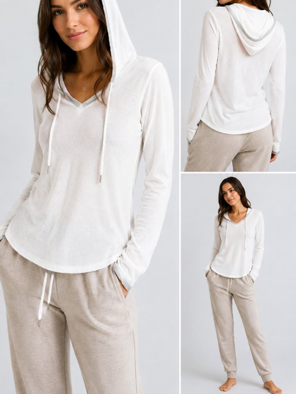 Brand Bazar White Hoodie Size Medium (Made in Italy)